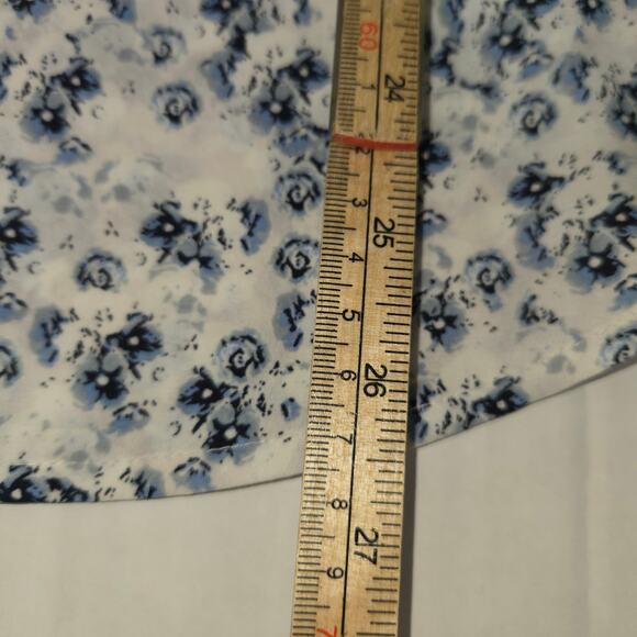 Adrianna Papell Womens Medium Blouse Ditsy Floral Lightweight Flowy Cottagecore - Picture 6 of 10